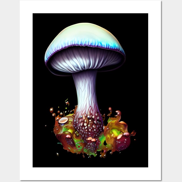 Fun Mushroom Hunter Design Wall Art by NKorn